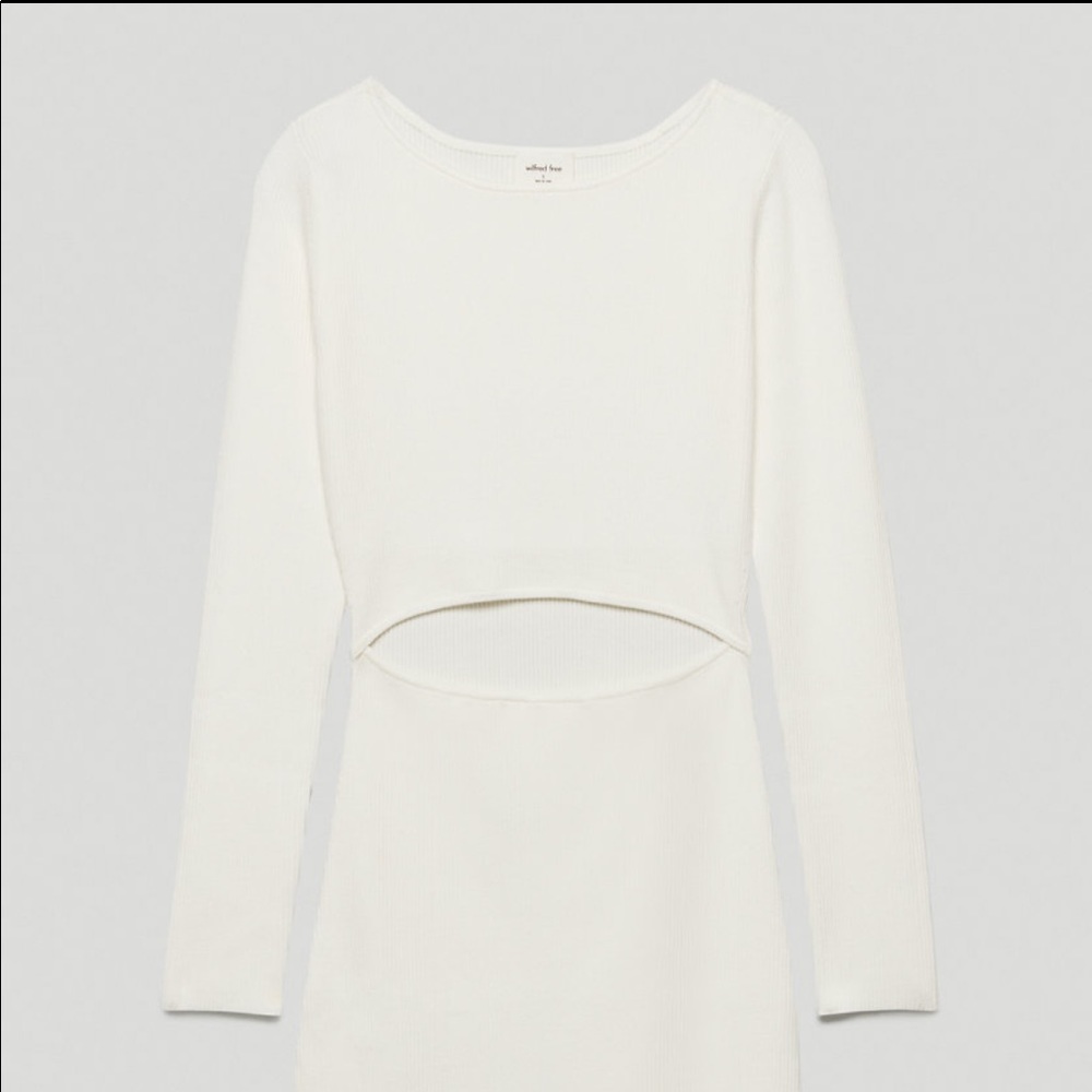 Wilfred Free Cut Out Knit Long Sleeve Dress